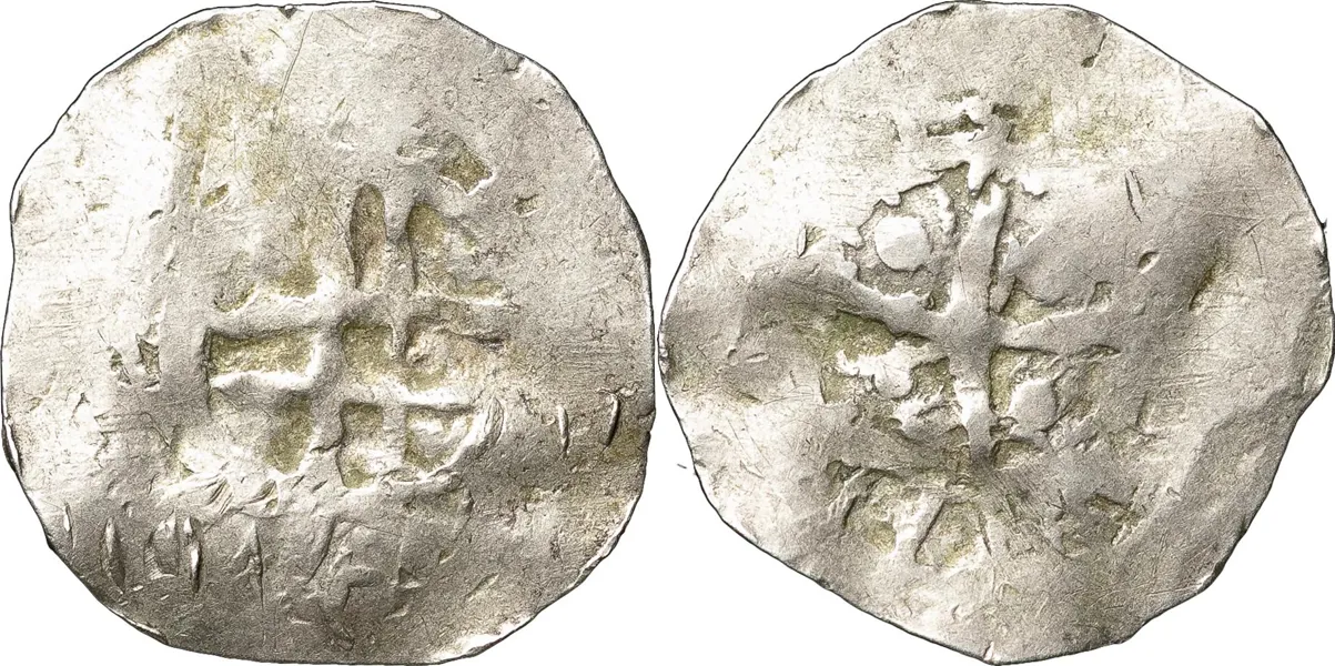 Denar/Penny. Voided cross