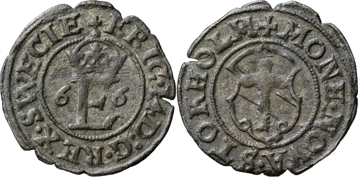 STOCKHOLM. 1/2 öre 1566