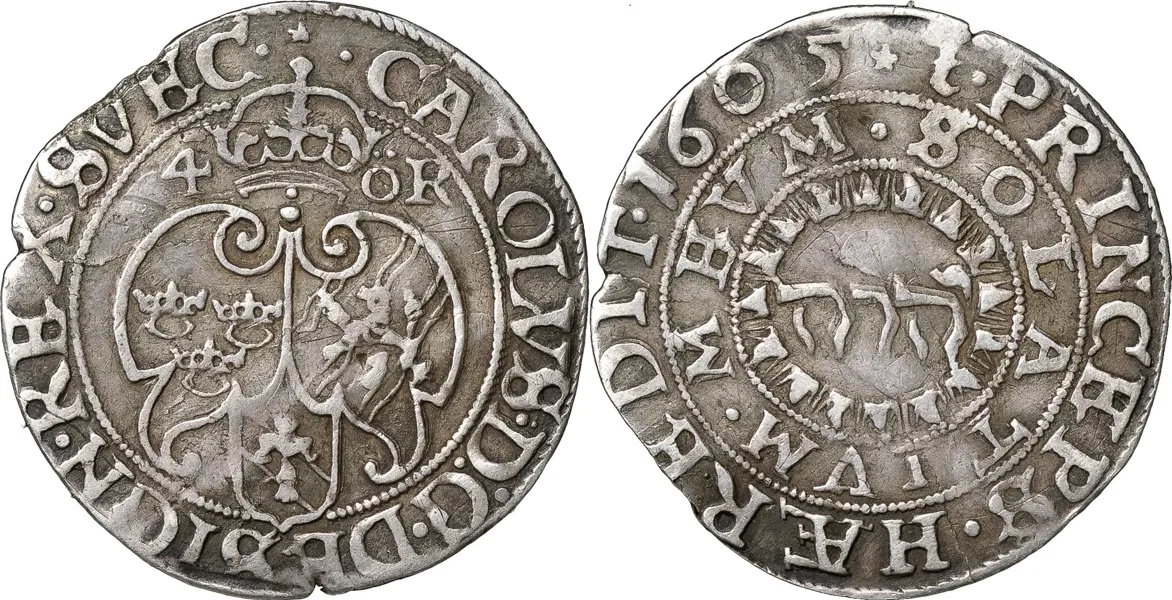 STOCKHOLM. 4 öre (1/2 mark) 1606