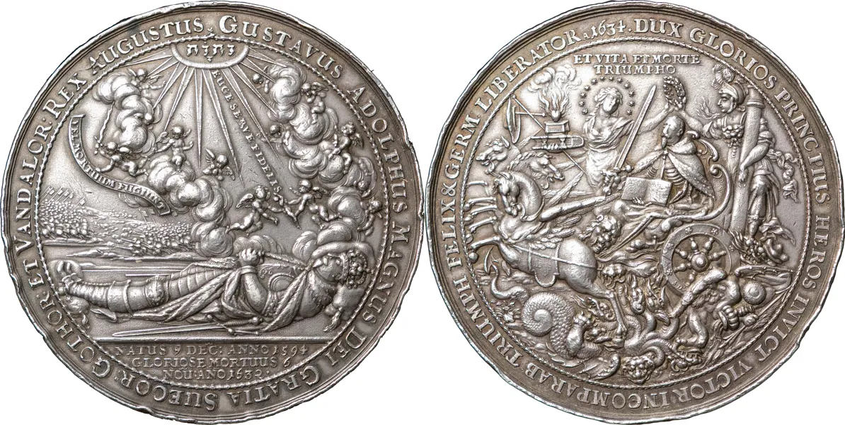 Kungens död i slaget vid Lützen 1632 och begravning 1634