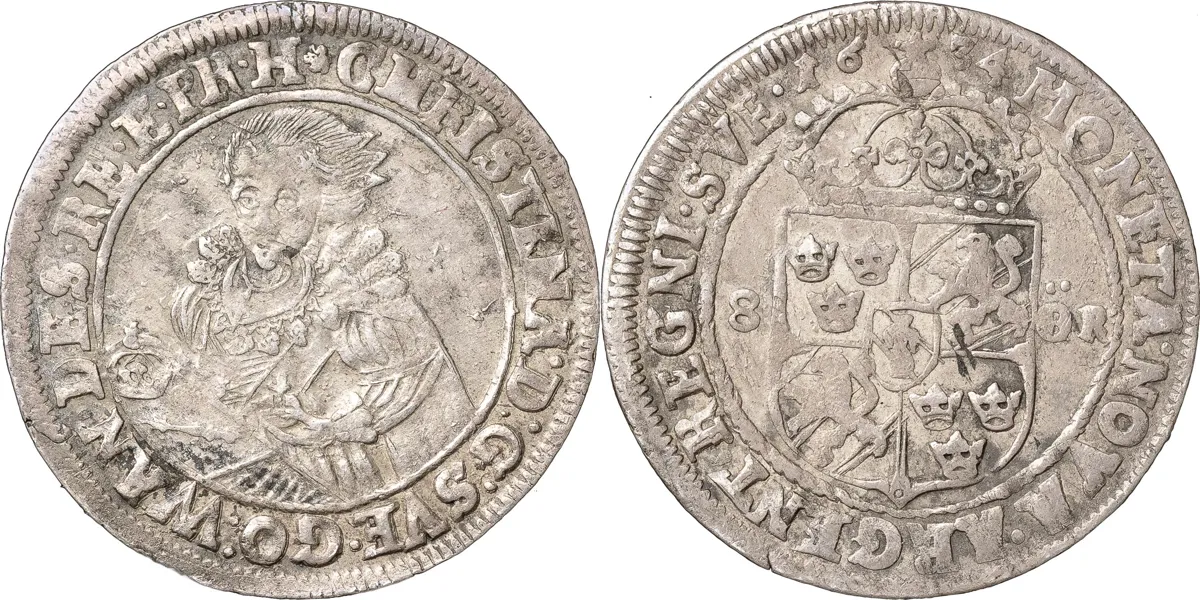 STOCKHOLM. 8 öre (mark) 1634