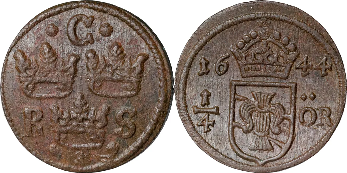 AVESTA. 1/4 öre 1644