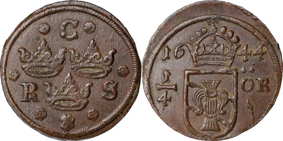 AVESTA. 1/4 öre 1644