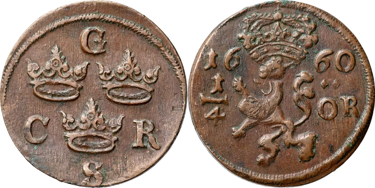 AVESTA. 1/4 öre 1660