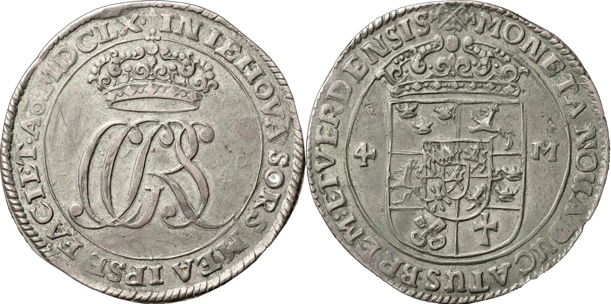 BREMEN-VERDEN. 4 mark 1660