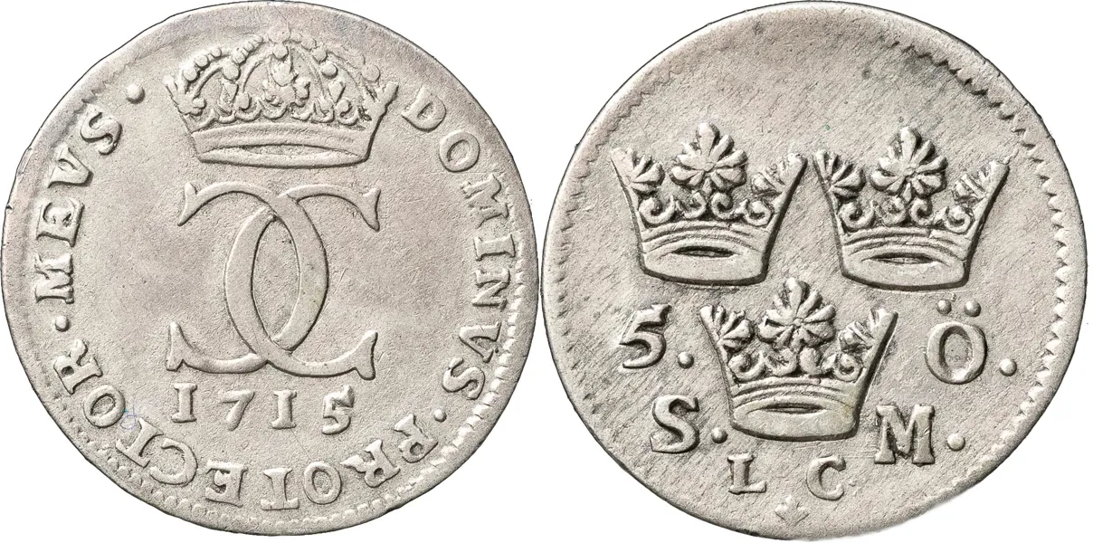STOCKHOLM. 5 öre 1715