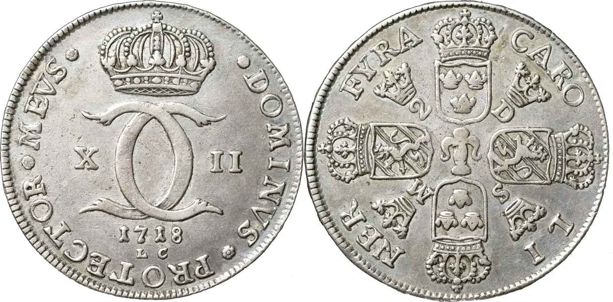 STOCKHOLM. 4 caroliner 1718