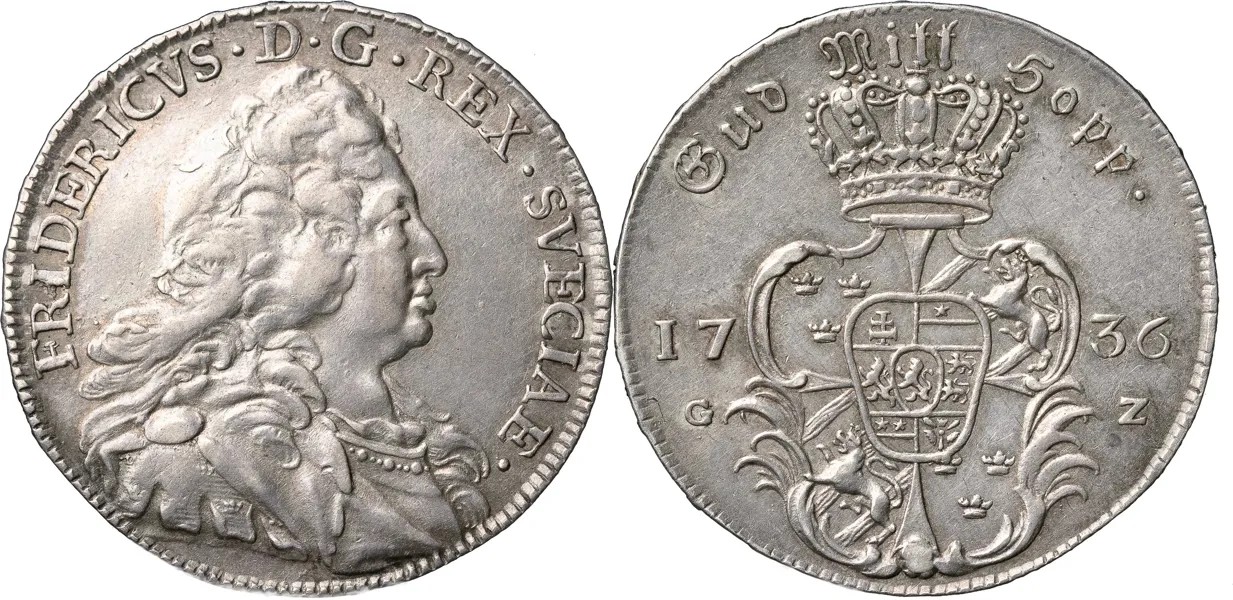 STOCKHOLM. 1/2 riksdaler 1736