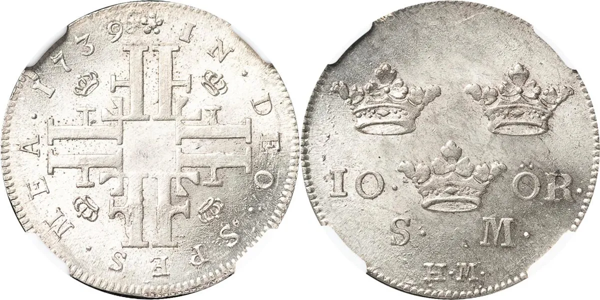 STOCKHOLM. 10 öre 1739