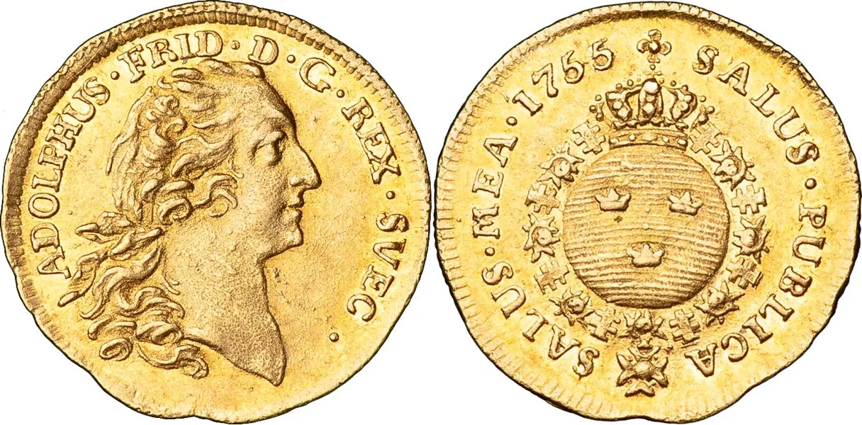 STOCKHOLM. 1/4 dukat 1755