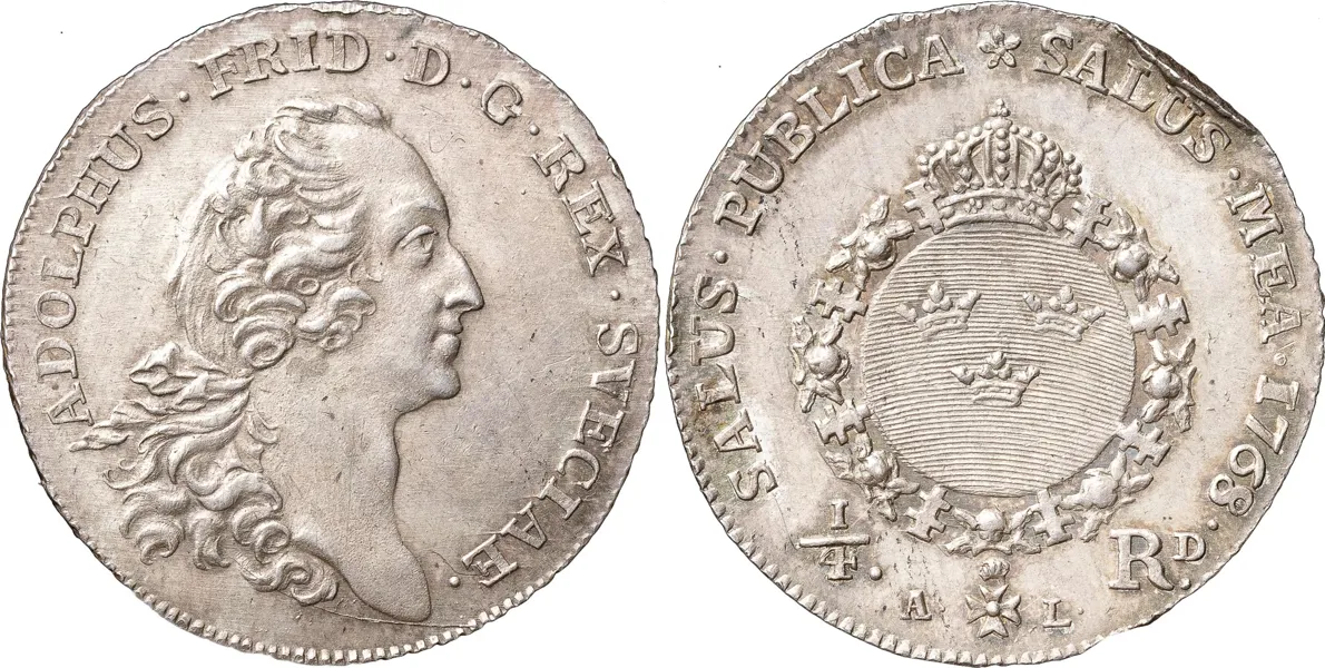 STOCKHOLM. 1/4 riksdaler 1768