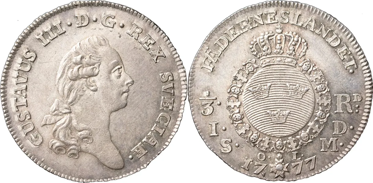 STOCKHOLM. 1/3 riksdaler 1777