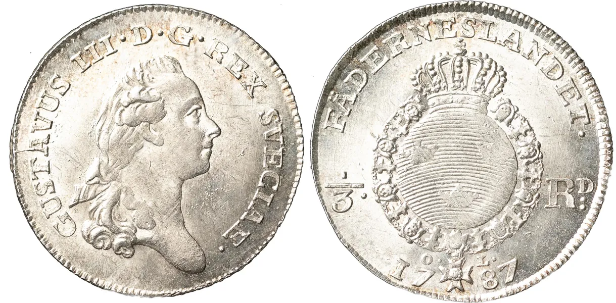 STOCKHOLM. 1/3 riksdaler 1787