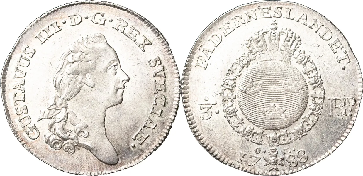 STOCKHOLM. 1/3 riksdaler 1788