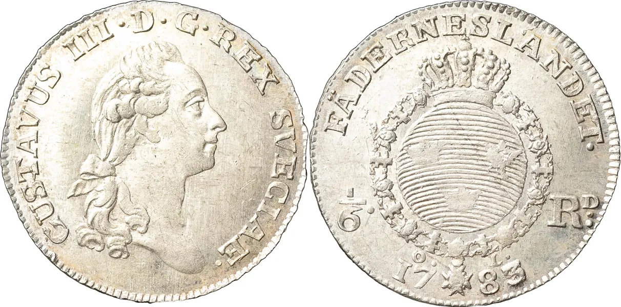 STOCKHOLM. 1/6 riksdaler 1783
