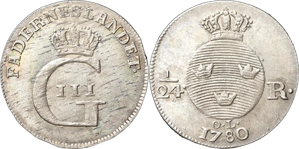 STOCKHOLM. 1/24 riksdaler 1780