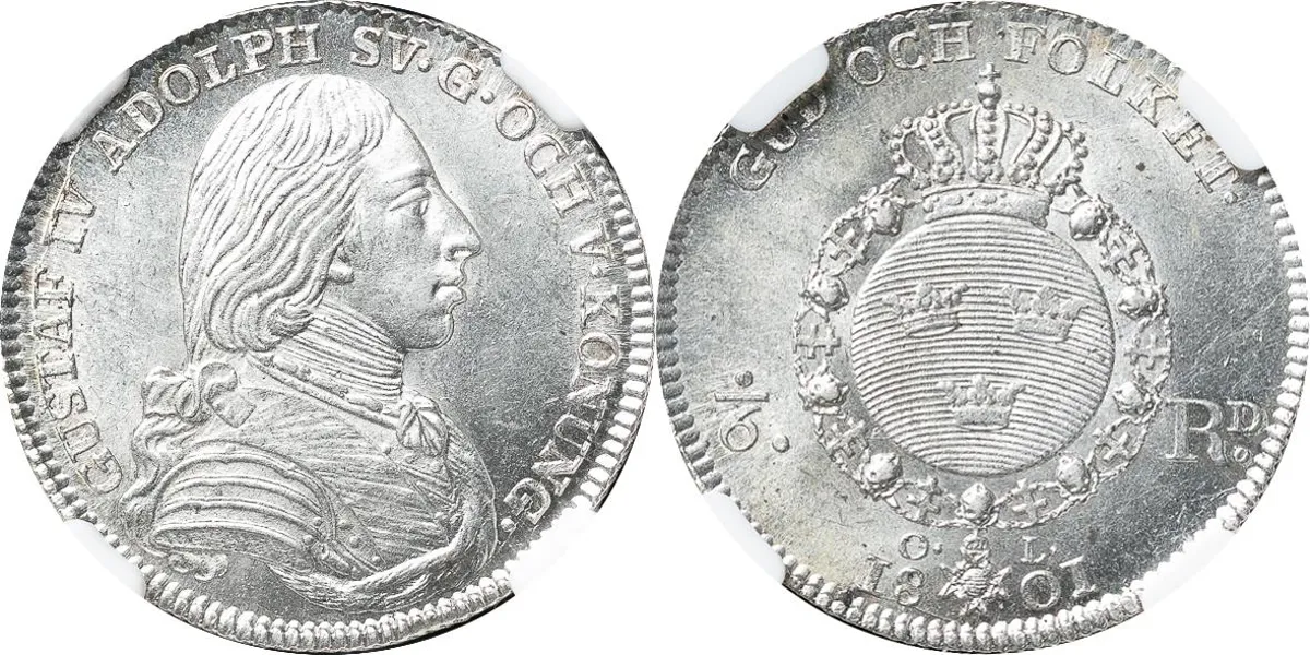 STOCKHOLM. 1/6 riksdaler 1801