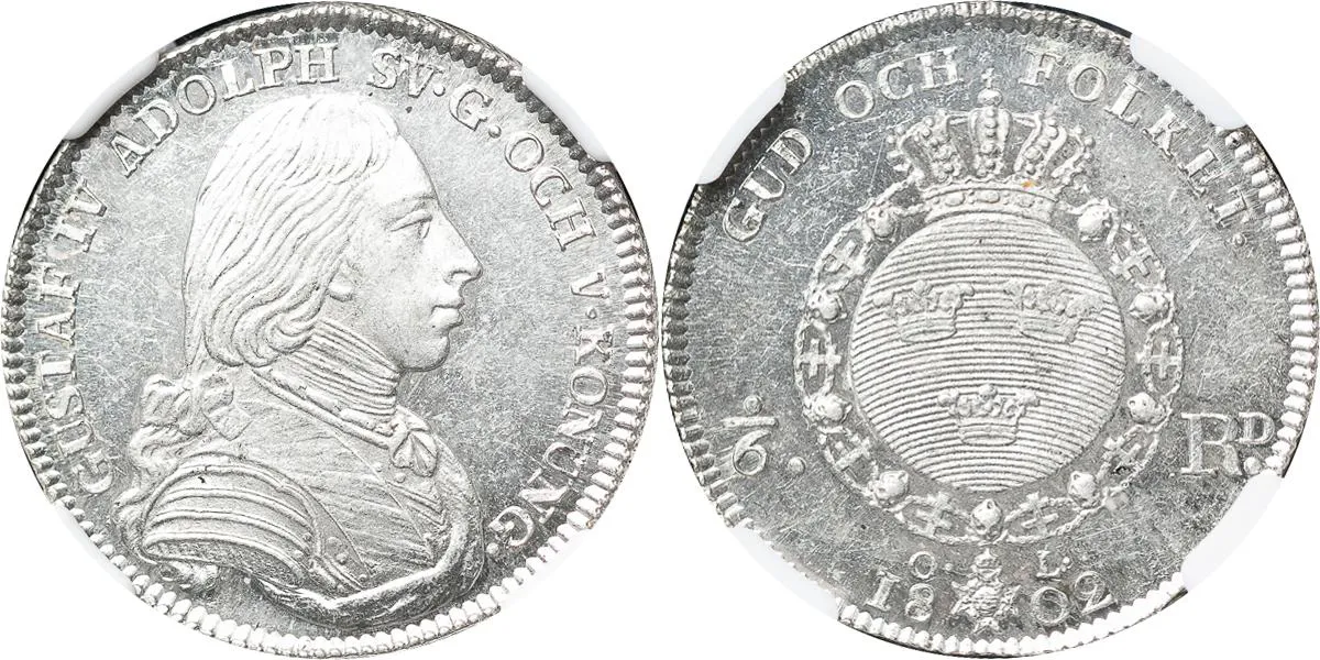 STOCKHOLM. 1/6 riksdaler 1802