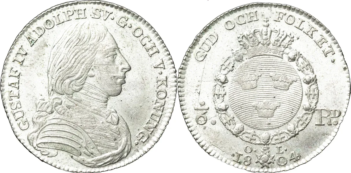 STOCKHOLM. 1/6 riksdaler 1804