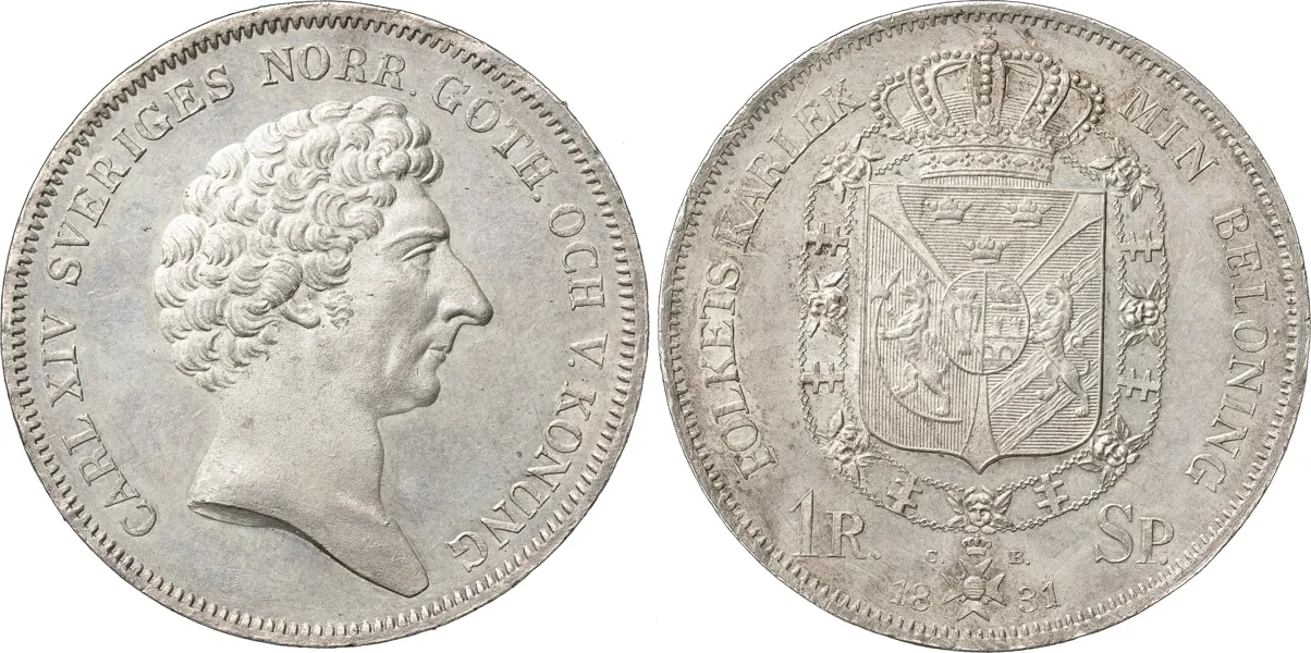 STOCKHOLM. Riksdaler specie 1831