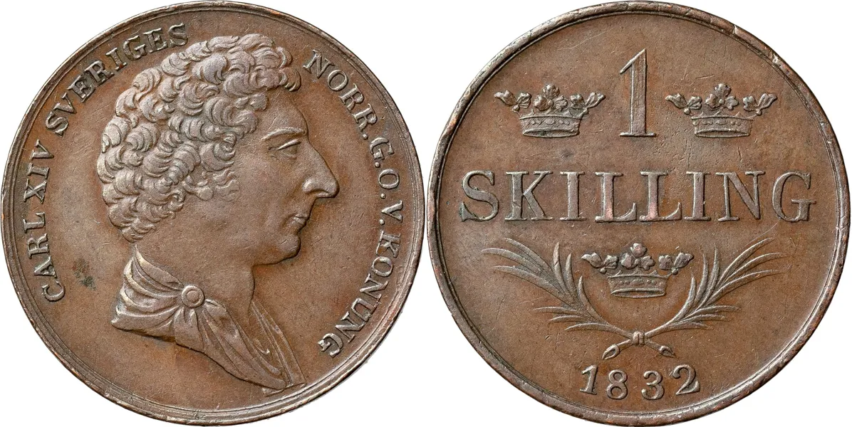 STOCKHOLM. Skilling 1832