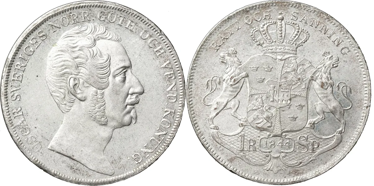 Riksdaler specie 1844. SM 24
