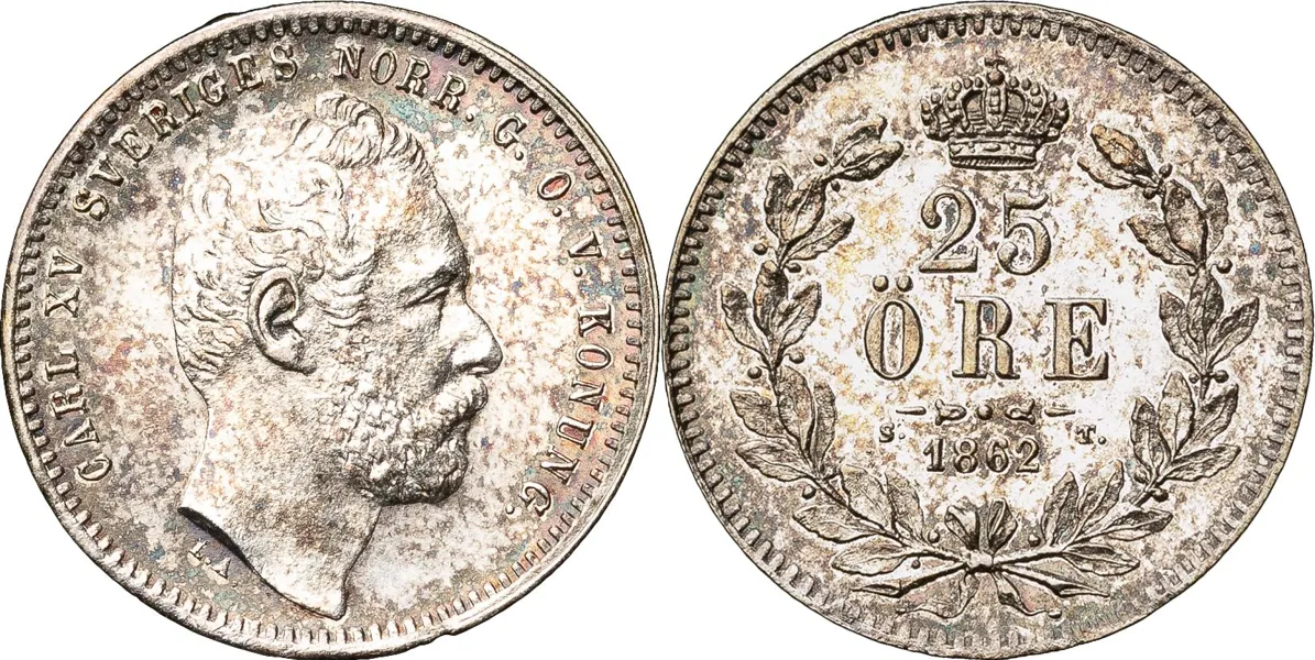 25 öre 1862. SM 36
