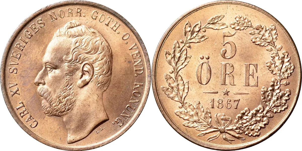 5 öre 1867. SM 58