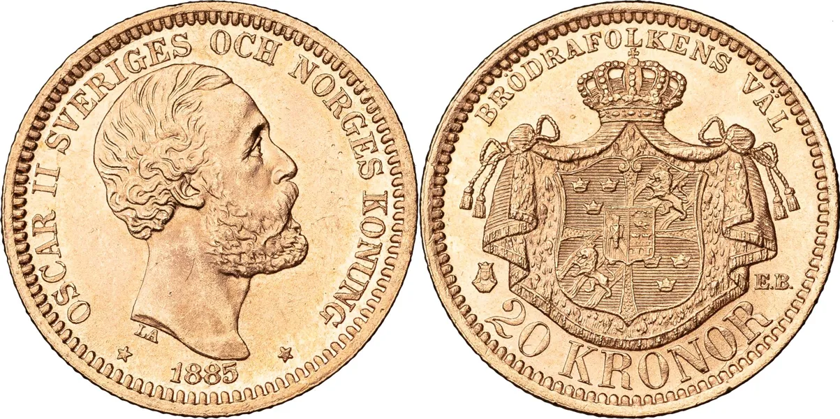 20 kronor 1885. SM 13