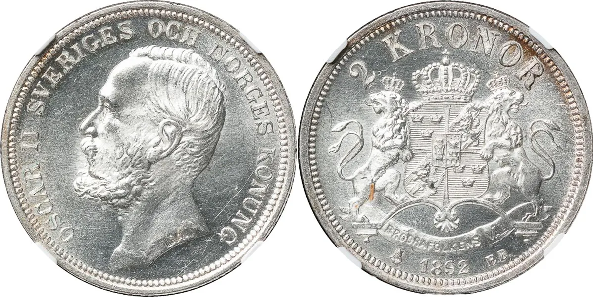 2 kronor 1892. SM 51