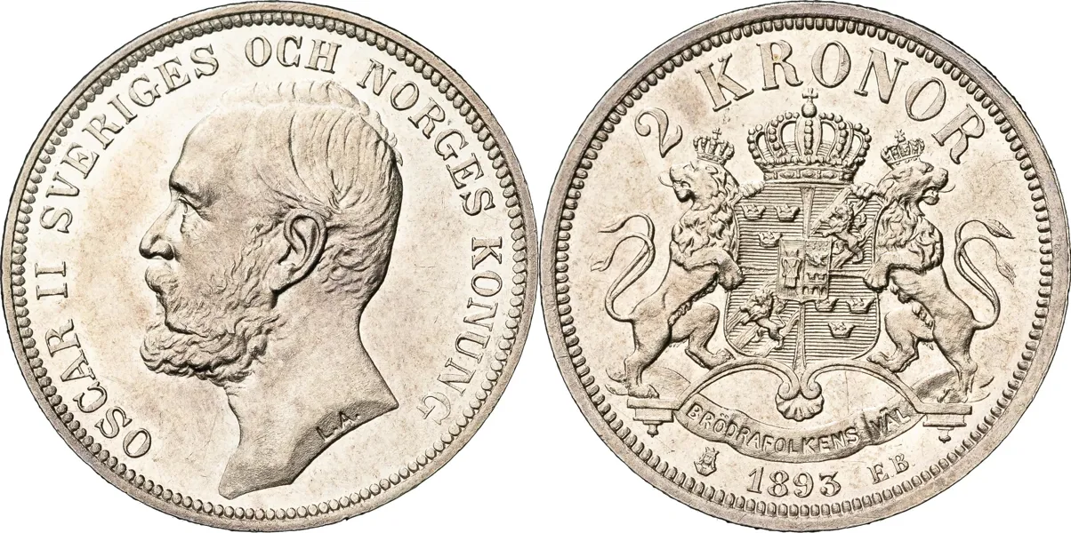 2 kronor 1893. SM 52