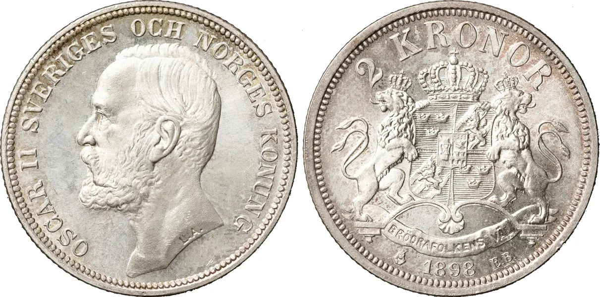 2 kronor 1898. SM 55