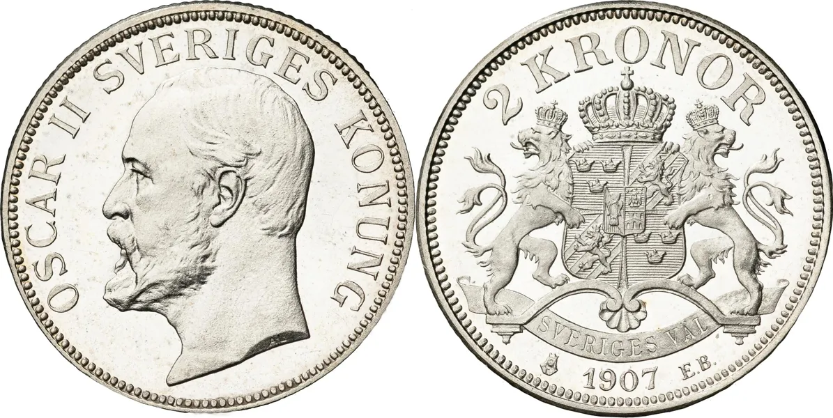 2 kronor 1907. SM 60