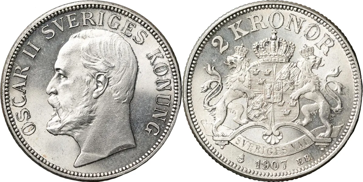 2 kronor 1907. SM 60