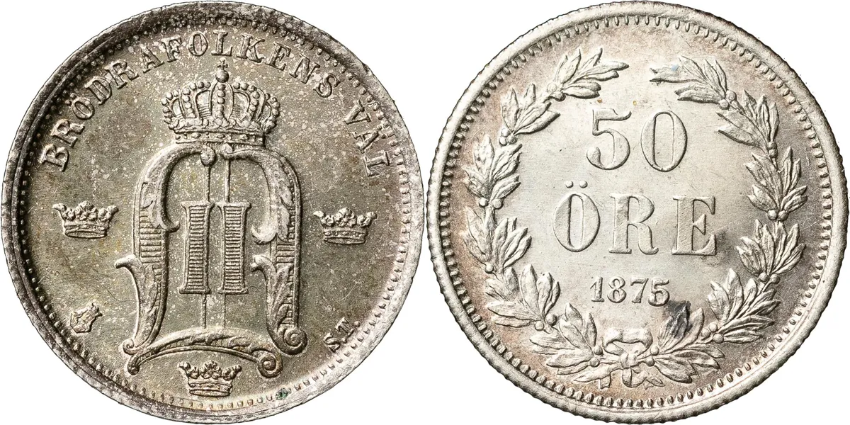 50 öre 1875. SM 81