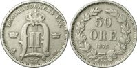 50 öre 1875. Samtida förfalskning av den så kallade Trollhätte-Svensson