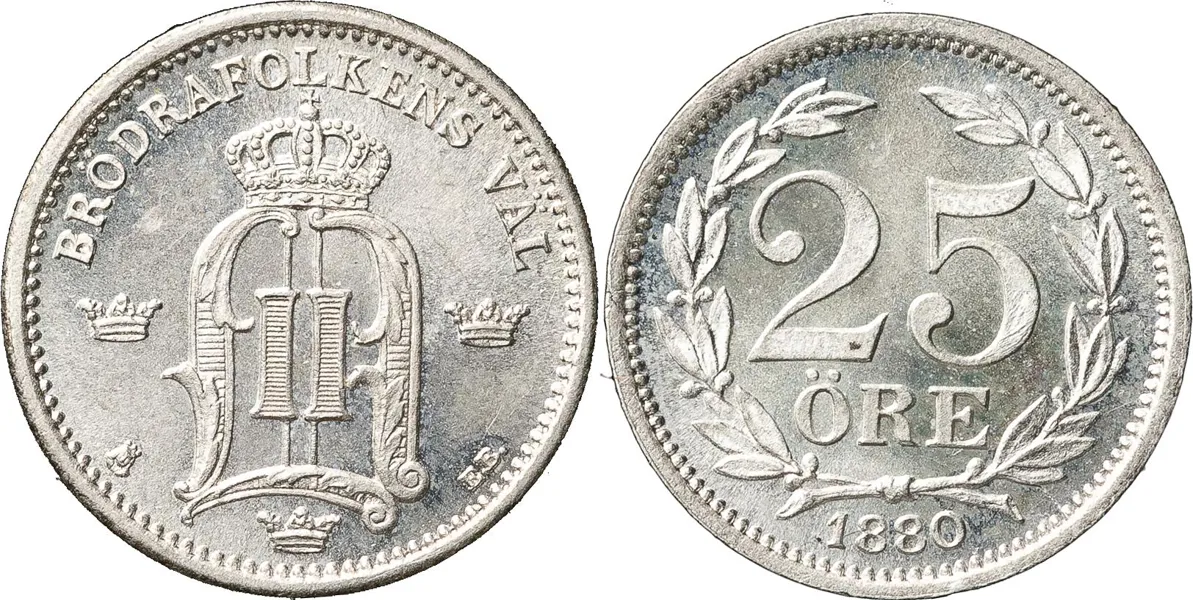 25 öre 1880. SM 96