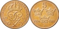 5 öre 1911. S:t Erik med smal bas