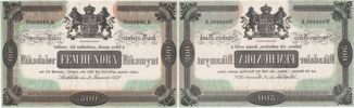 500 riksdaler riksmynt 1859. Nr 000000, K