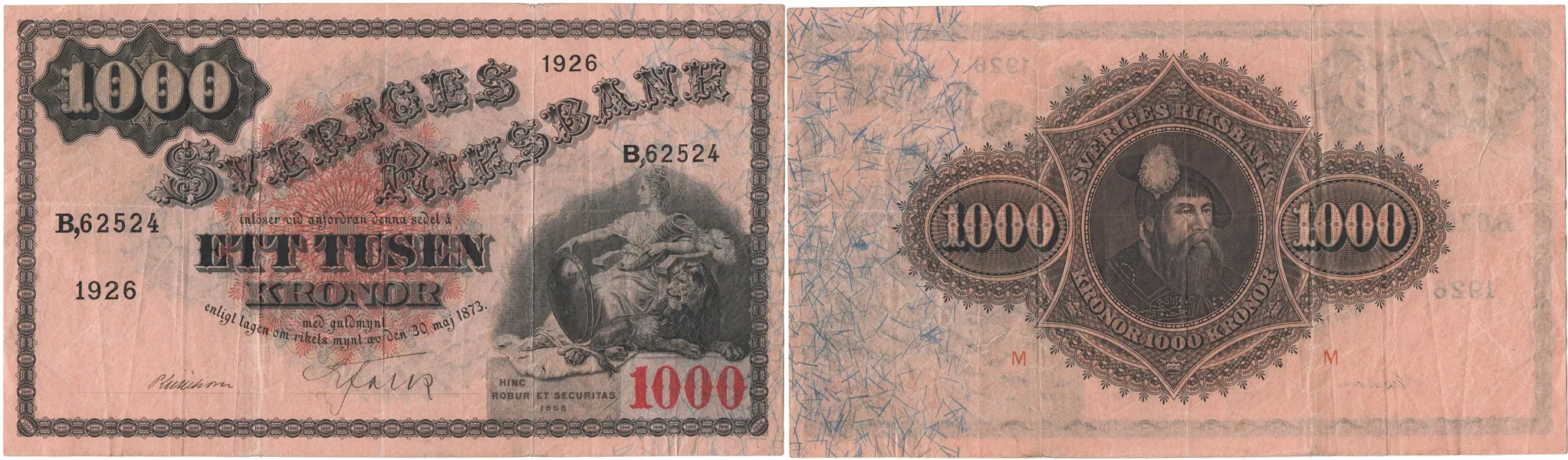 1000 kronor 1926. B,62524