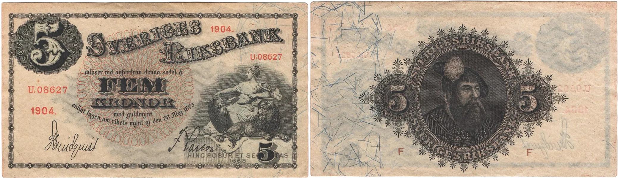 5 kronor 1904. U,08627
