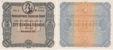 NORRKÖPINGS ENSKILDA BANK. Tredje oktrojen. 100 kronor 1877