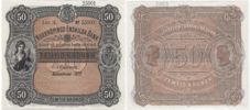 NORRKÖPINGS ENSKILDA BANK. Tredje oktrojen. 50 kronor 1877