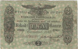 WERMLANDS PROVINCIAL-BANK. Andra oktrojen. 2 riksdaler banco 1843