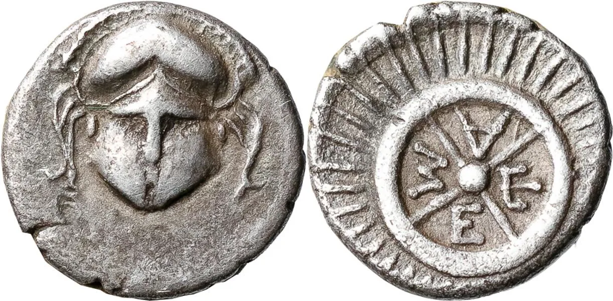 THRACE. MESEMBRIA. (450-350 B.C.). AR diobol