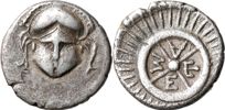 THRACE. MESEMBRIA. (450-350 B.C.). AR diobol