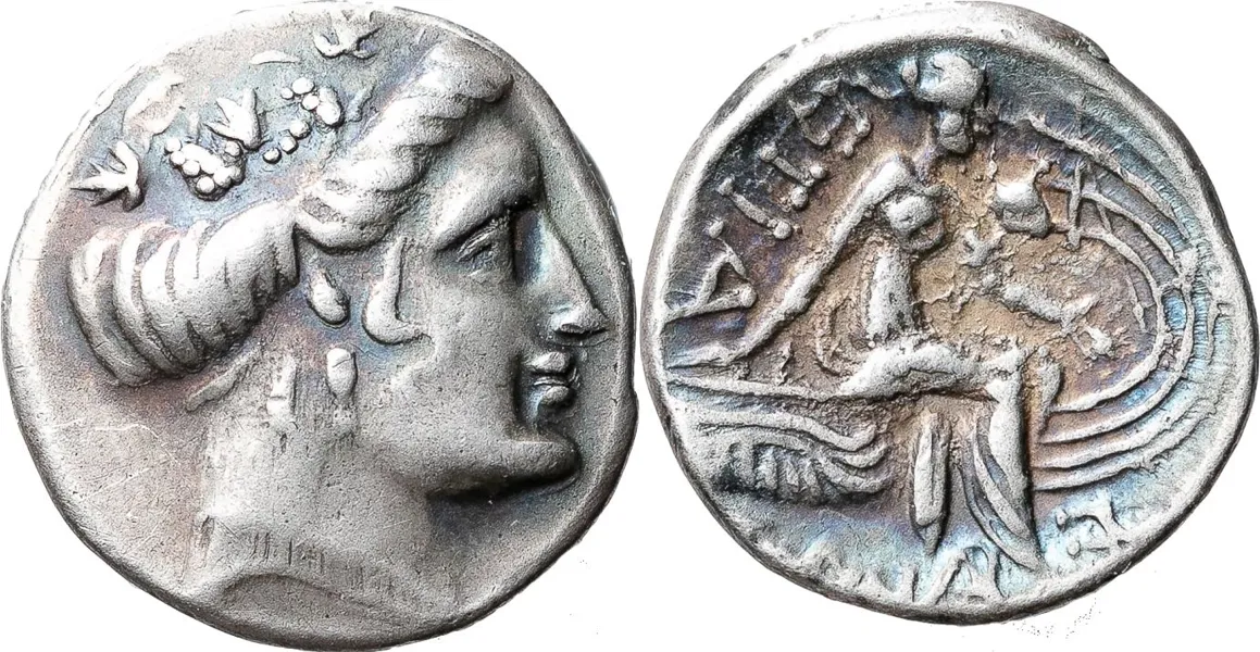EUOBIA. HISTIAIA. (340-320 B.C.). AR tetrobol