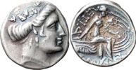 EUOBIA. HISTIAIA. (340-320 B.C.). AR tetrobol
