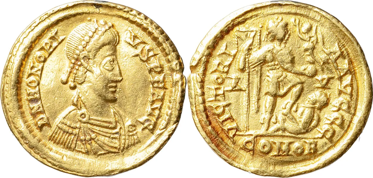 HONORIUS. (A.D. 393-423). AV solidus