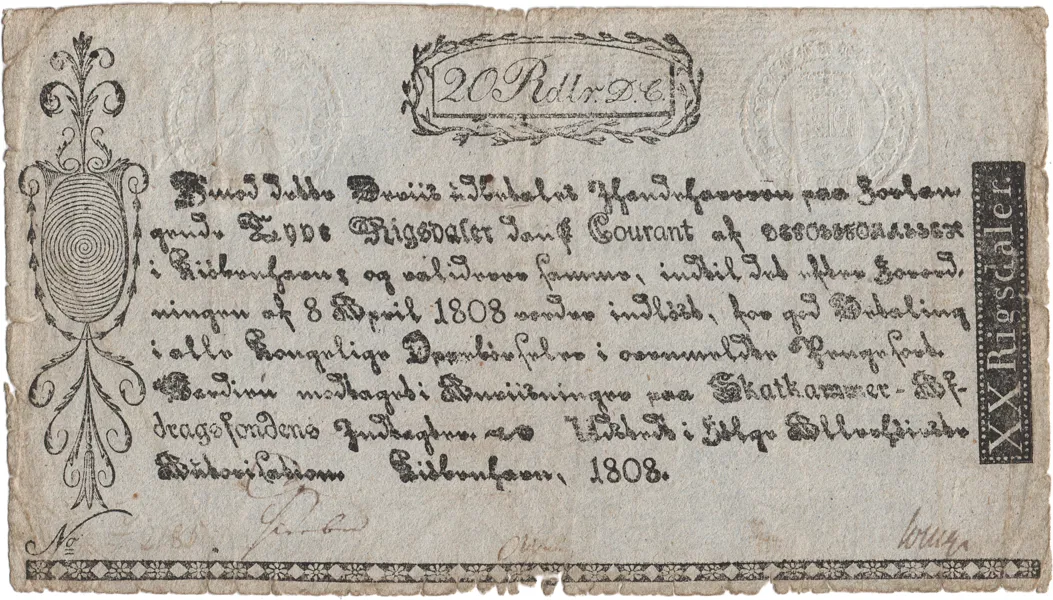 Christian VII (1766-1808). 20 rigsdaler courant 1808